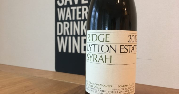 インドにも影響を与えたカリフォルニアのワイナリー Ridge VineyardsのSyrah